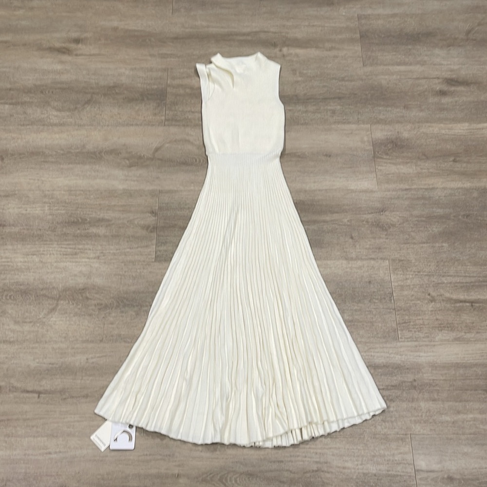 Commense Vanilla Cutout Rib Midi Sweater Dress - Picture 5 of 8